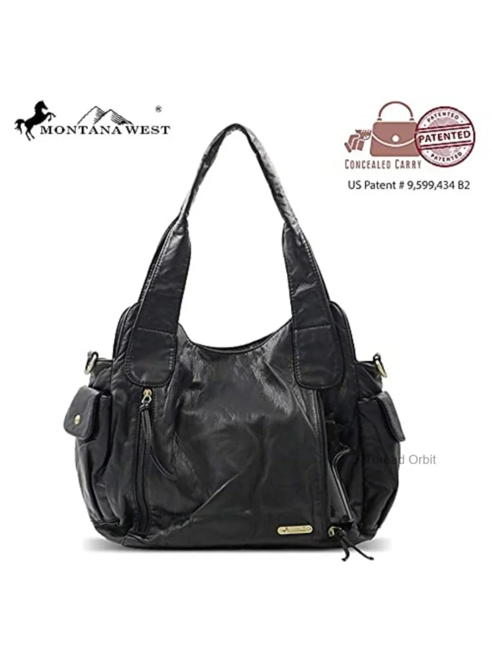 Roomy Washed Leather Hobo Bag with Crossbody Strap